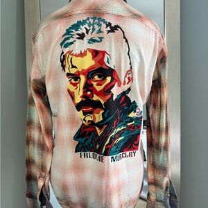 Women's Freddy Mercury Ocean Current Plaid Shirt